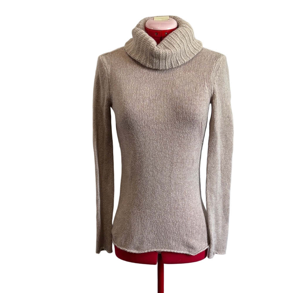 Kenar Light Beige Cowl Neck Sweater